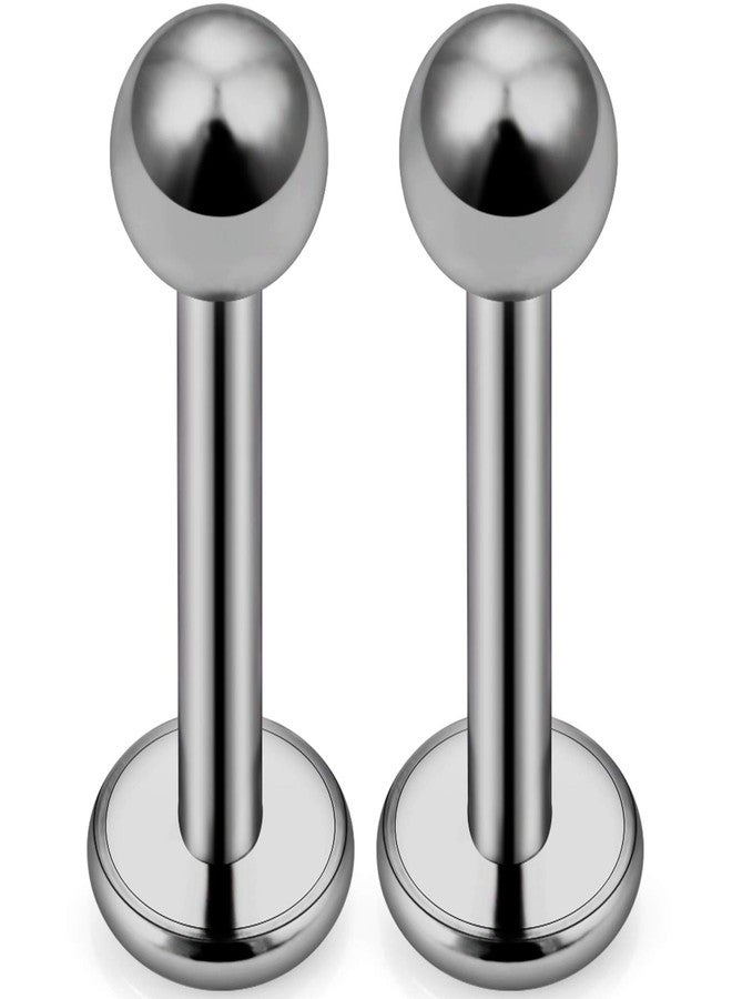 SCERRING 2PCS 16g G23 Titanium Labret Monroe Lip Tragus Cartilage Earring Ring Stud Piercing Jewelry 6mm - Image 1